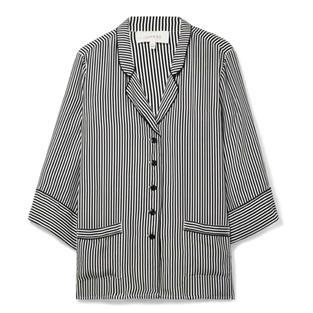 The Great silk button down top Size